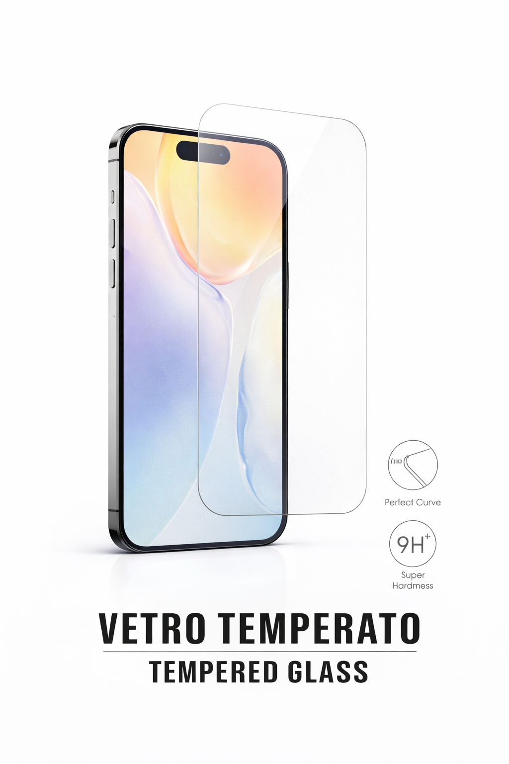 Vetro Temperato 9H per iPhone – Protezione Schermo Trasparente